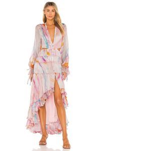 NEW Size XS ROCOCO SAND Davina High Low Dress in Pink REVOLVE MSRP $481